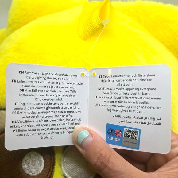 12" Soft Fill JellieMons - Yellow Luca Stuffed Animal - carrot like belt - Picture 12 of 12